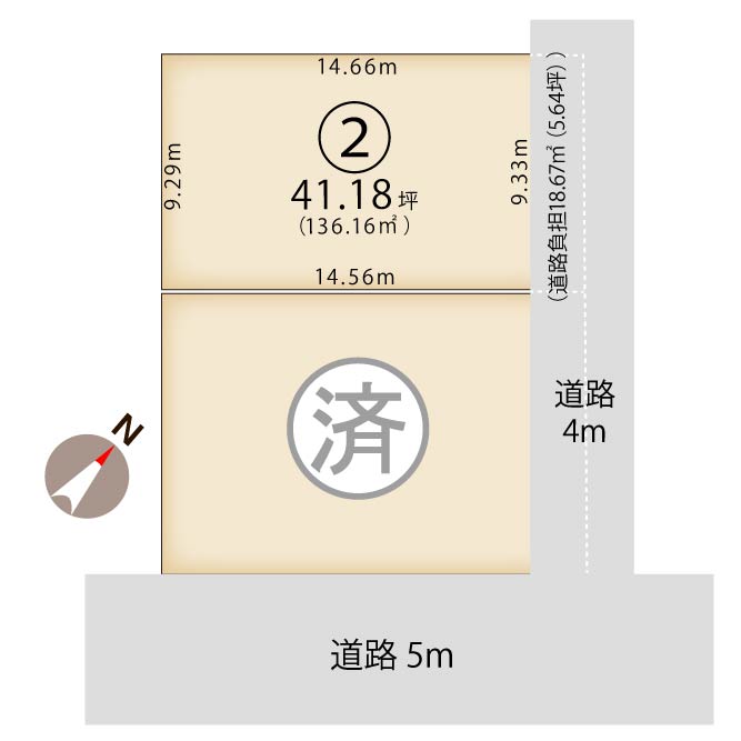 新潟県新潟市西区小針藤山の区画図