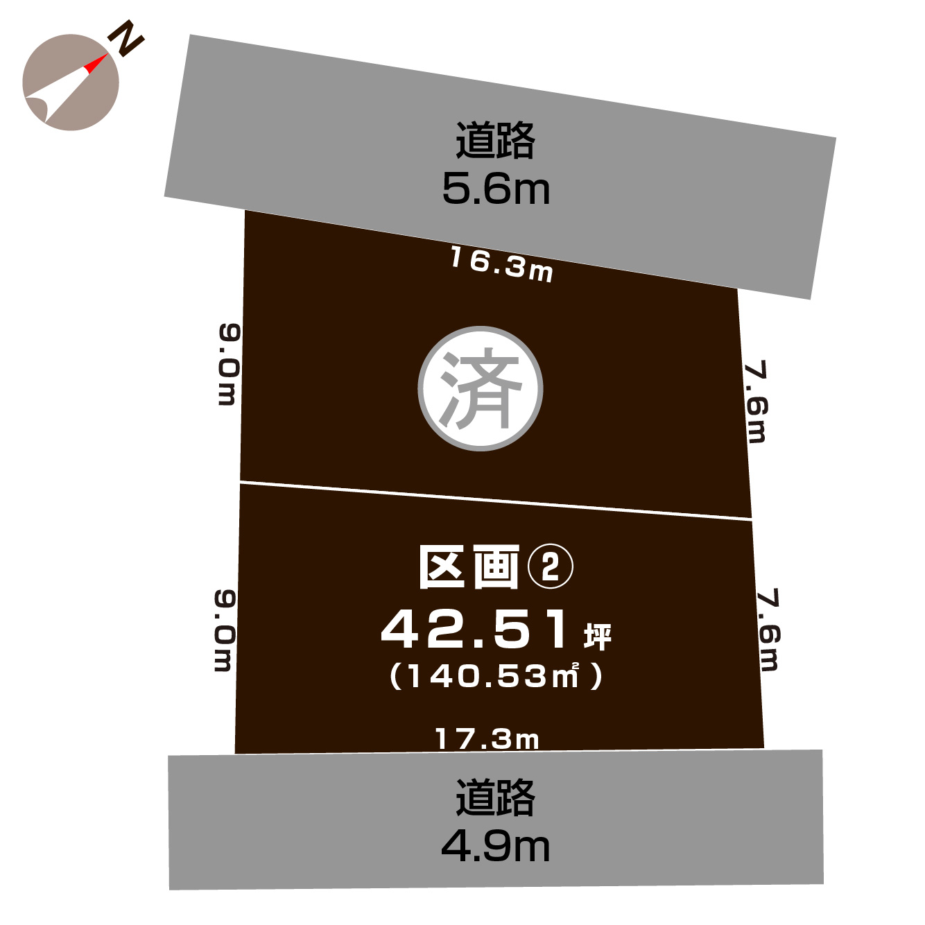 新潟県新潟市中央区水道町2丁目の区画図