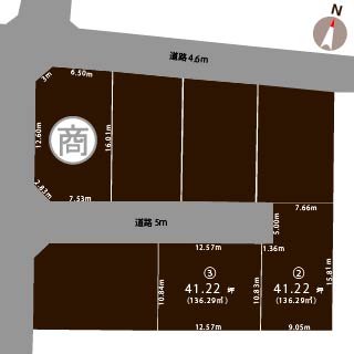 新潟県新潟市東区河渡本町庚の区画図
