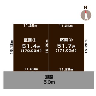 新潟県新潟市東区小金台の区画図