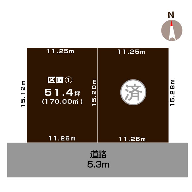 新潟県新潟市東区小金台の区画図