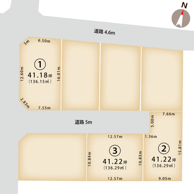 新潟県新潟市東区河渡本町庚の区画図