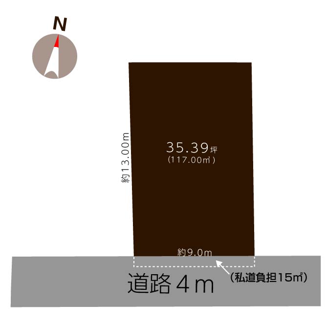 新潟県新潟市中央区鐙西2丁目の区画図