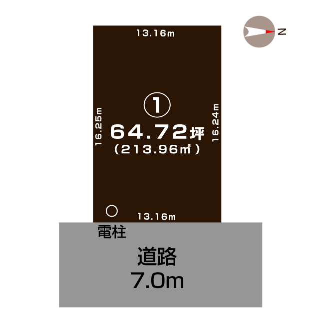 新潟県上越市土橋の区画図