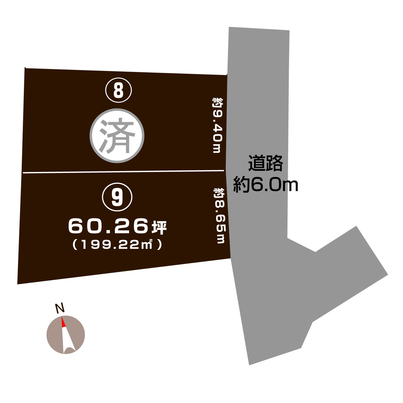 新潟県糸魚川市 横町4丁目の区画図