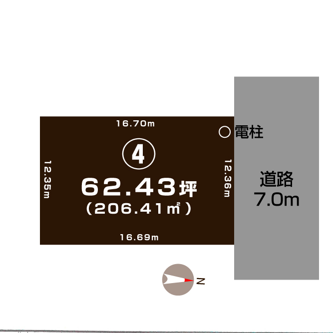 新潟県上越市土橋の区画図